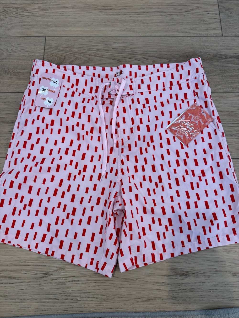 Kortni jeane dashing pink men’s swim trunks